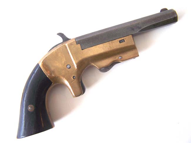 An L.B. Taylor, Chicopee, Mass., .32 cal. single shot Deringer circa 1865